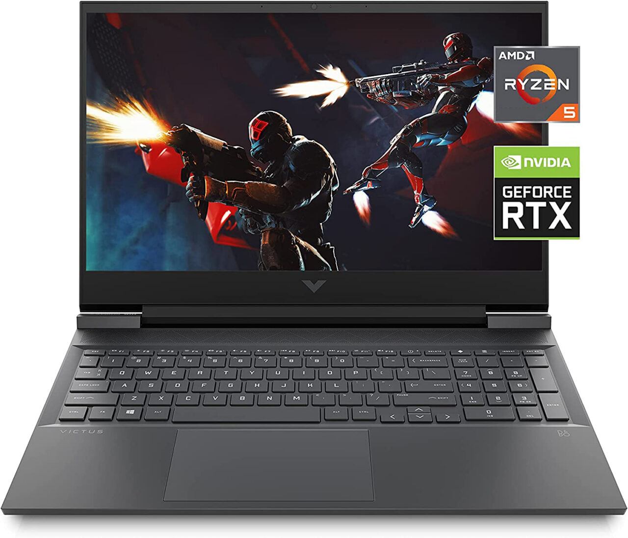لپ تاپ گیمینگ HP Victus 16 پردازنده Ryzen 5 نسل ششم گرافیک چهار گیگ RTX
