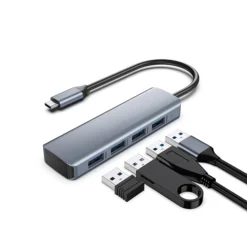 هاب USB-C چهار پورت HB045A با سرعت 10Gbps و پشتیبانی از USB 3.2